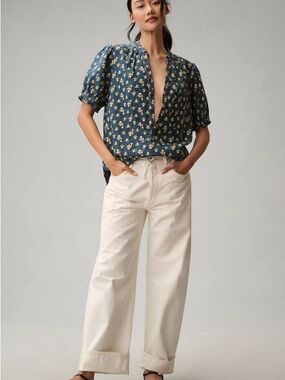 The Aly Puff-Sleeve Blouse: Printed Edition